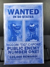 Tiggomverse #1 Tiggom Capone Wanted Poster Blue Variant comic cover