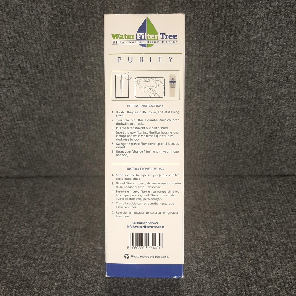 Filtro de agua Tree Purity Pro WLF-UKF01 refrigerador apto para Maytag UKF8001 Whirlpool Foto 3 de 4