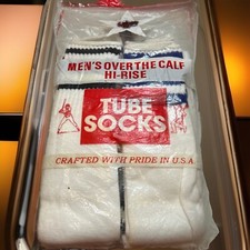 6 Pack VTG Socks 70s 80's Men's Over the Calf Hi Rise Tube Size 10-14 USA NOS