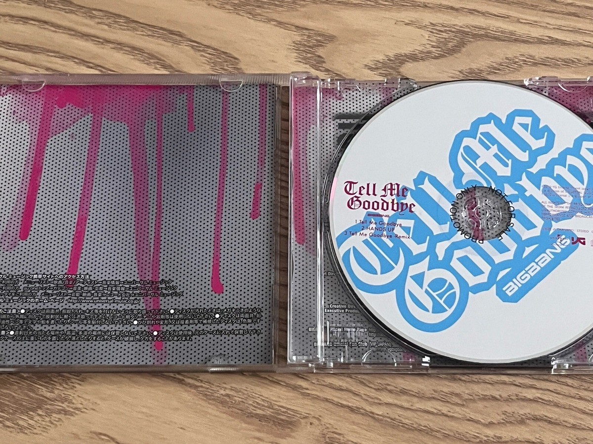 Bigbang Tell Me Goodbye Single Thailand Promo CD (GMM 2010s) K-Pop