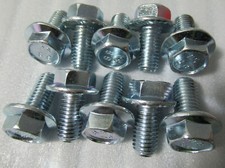 10X Sechskantschraube Flanschschraube M10-1.5 X20 verzink mit Sperrverzahnung