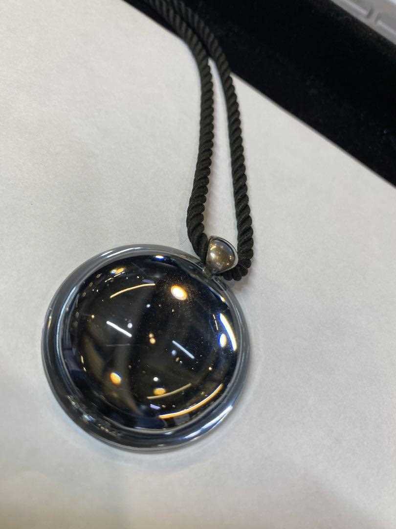 Baccarat ブラッククリスタル ネックレス Baccarat Eclipse Necklace Choker Pendant Silver925 No Box From