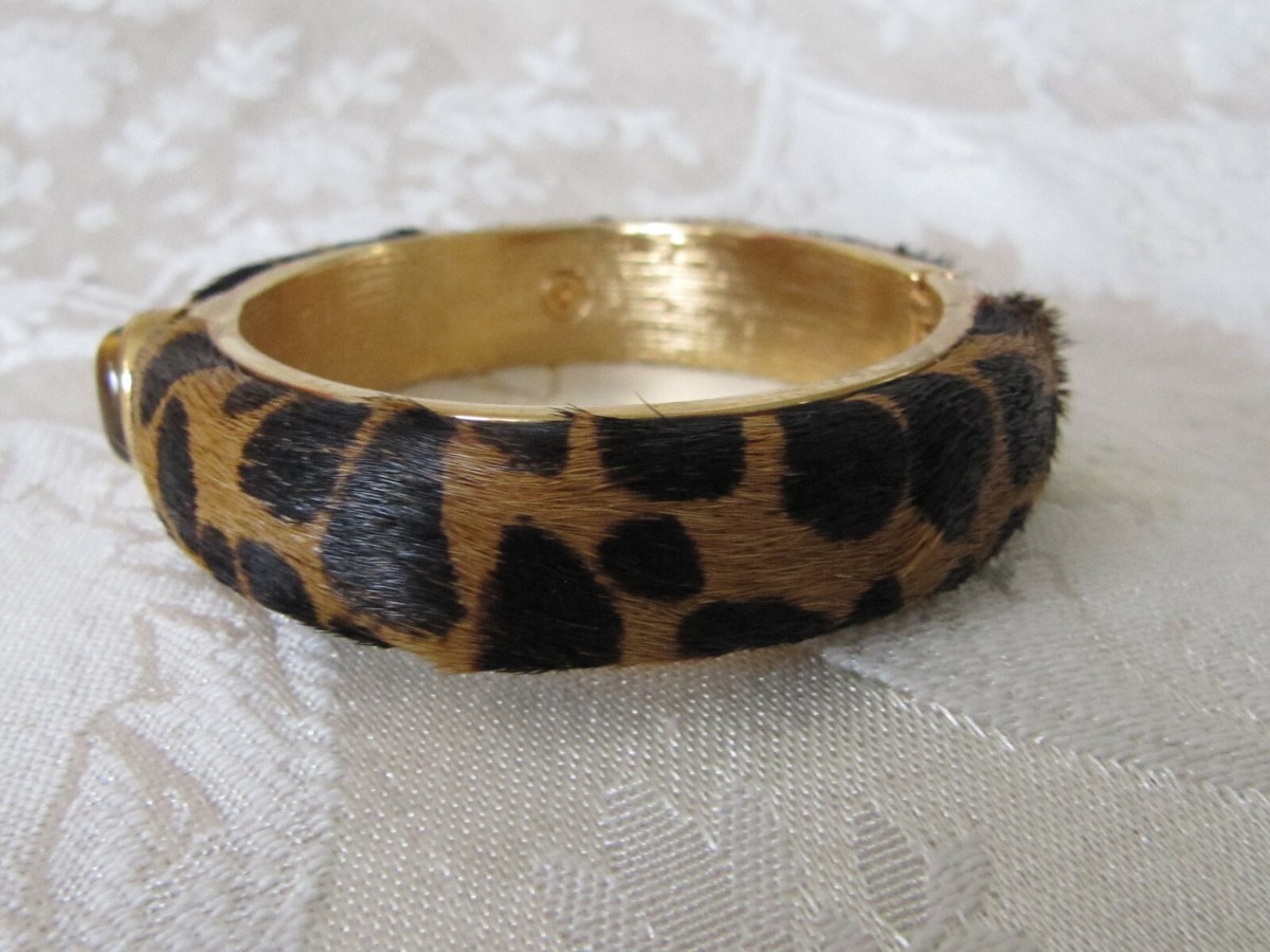 Vince Camuto Leopard Bangle Bracelet w/Tigers Eye Stone | eBay display picture 3