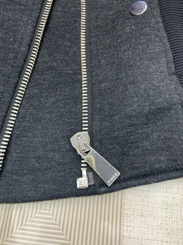 Pinko женщин серый мотоциклиста полный молнии куртка UK8 US4 EU36 хорошее состояние товара - Изображение 3 из 4