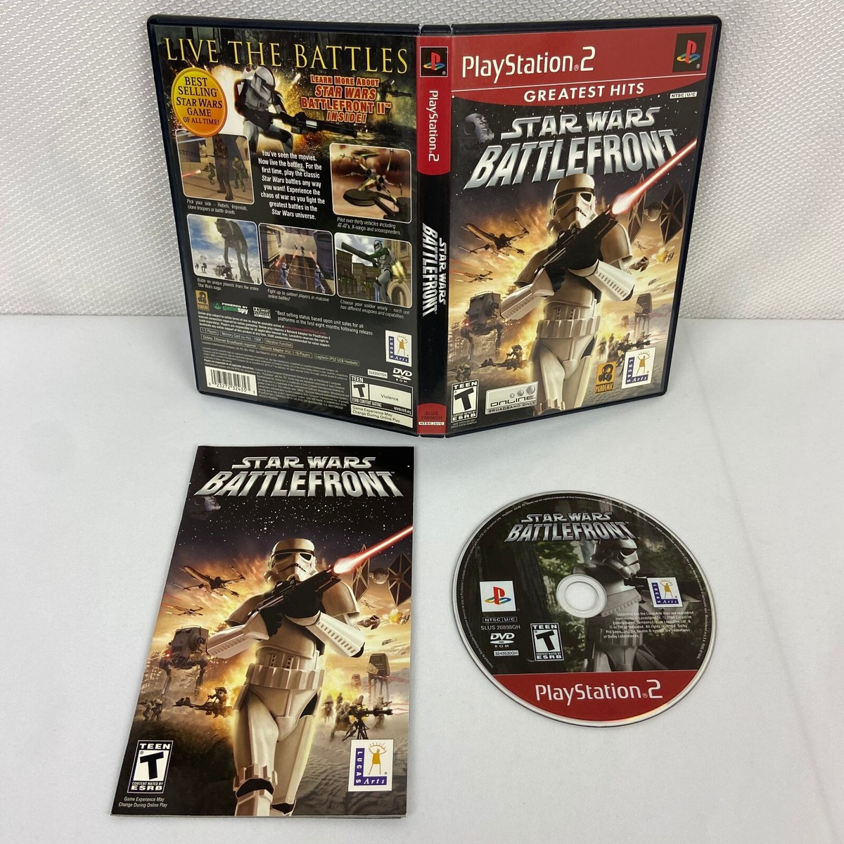 Sony PlayStation 2 PS2 Star Wars Battlefront Greatest Hits