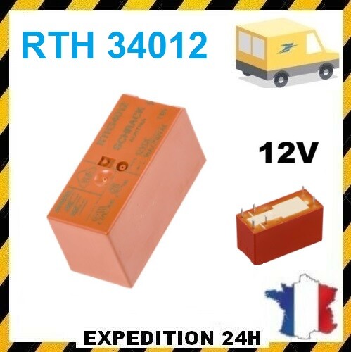 Relais 12v 16a Relais De Puissance Schrack RTH34012 - 12VDC, 16A, 6 Broches, Neuf Et D'origine Relais électrique Industriel - Foto 6