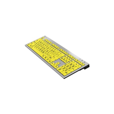 LogicKeyboard xlprint PC Slim Line-Tastatur mit großen Print, schwarz auf gelb