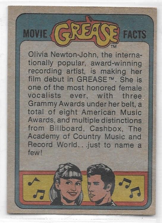 1978 Topps GREASE #59 