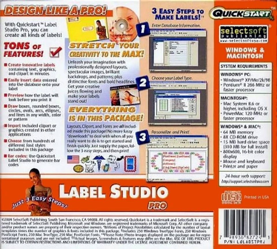QuickStart Label Studio Pro PC Windows Sealed New - Image 2 of 2