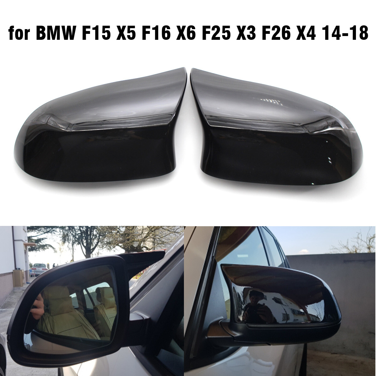 Tapas De Espejos Laterales De Fibra De Carbono Para BMW X5 F15 / X6 F16 2014-2018 - Estilo M