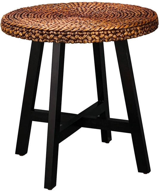 RANDEFURN Seagrass Side Table Round Accent End Table Coffee Table