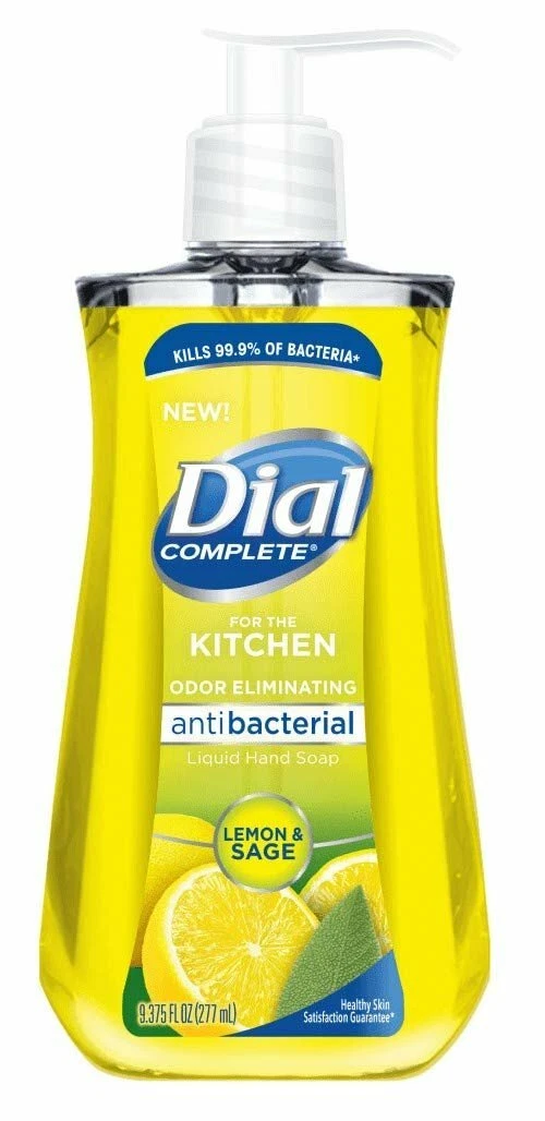 Dial Liquid Soap Anti Bacterial Lemon Sage 7.5 Ounce For Kitchen