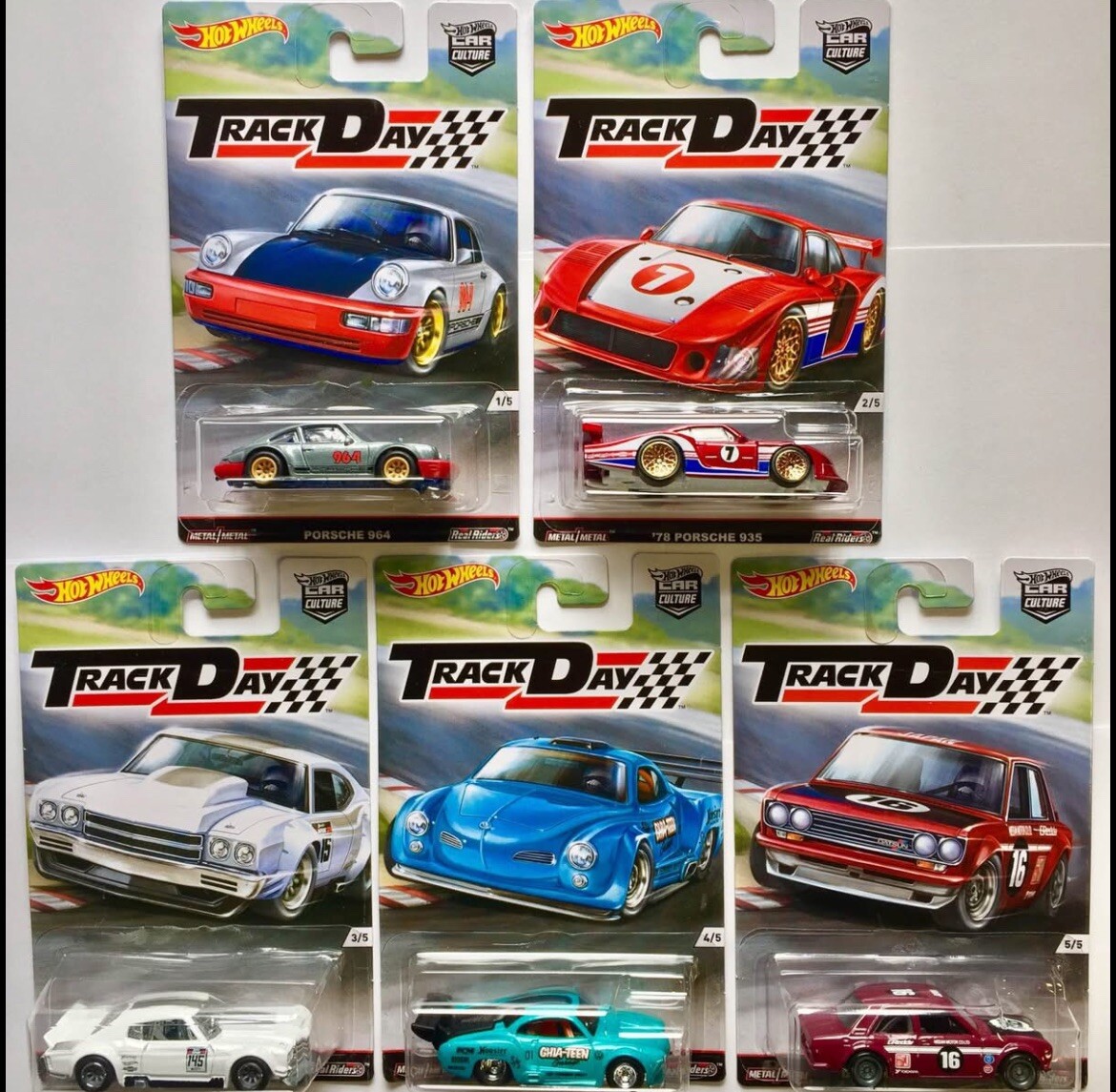 Hot wheels premium track day set of 5