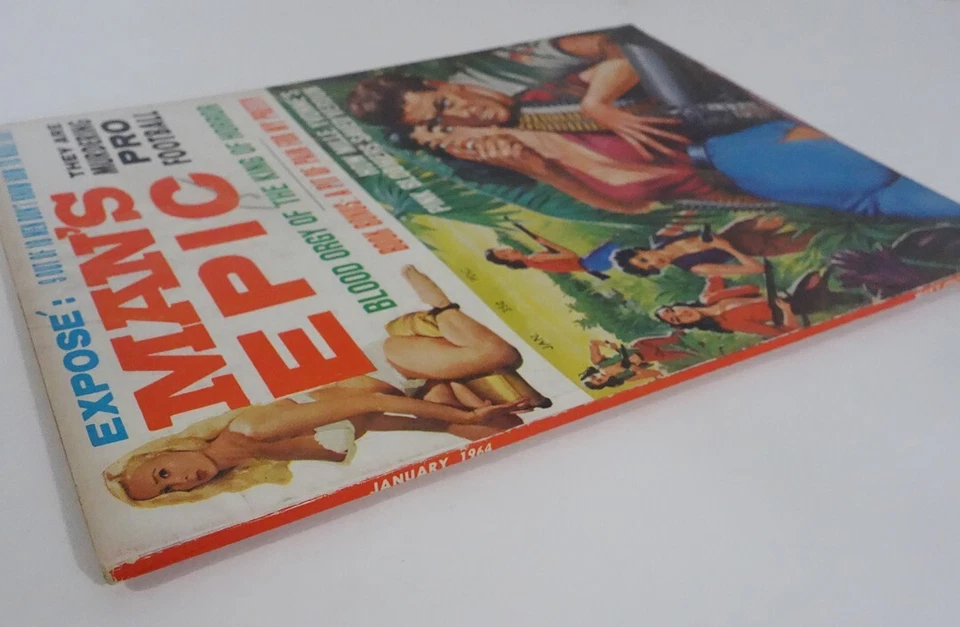 Man's Epic Vol 2 No 1 1964 MEN'S ADVENTURE MAG War Crimes SATAN'S CAULDRON — 第 2/4 张图片