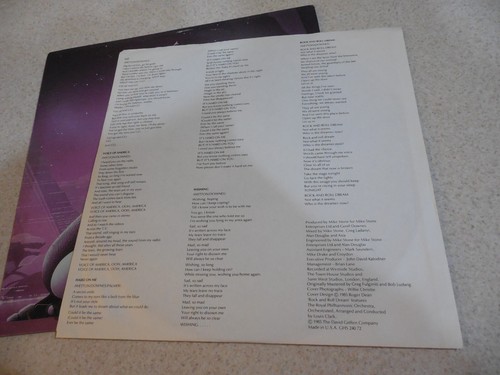 Asia Astra VINYL LP Geffen Records 1985 Lyrics Inner SLEEVE GHS-24072 - Imagen 4 de 15