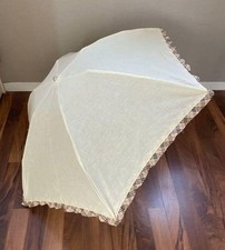 Burberry Ivory Nova Check Pattern Parasol With Bag Women Accessory Original Coll