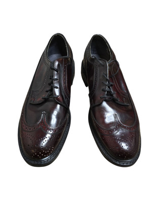 British Walkers Long Wingtip Oxford Custom Dress Shoes Burgundy Men Size 10 D British Walkers Long Wingtip Oxford Custom Dress Shoes  main image 3