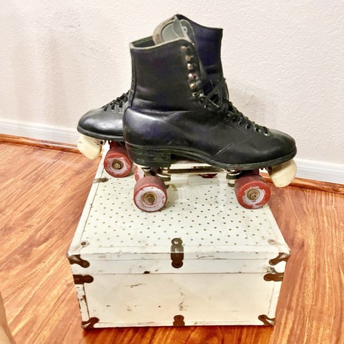 Patins à Roulettes Vintage Betty Lytle Chicago Fo-Mac 77H Blancs Taille 5R - Avec Sacoche, Occasion