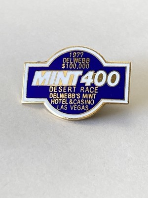 Vintage Mint 400 Desert Race Enamel Pin Del Webb Rally Logo Blue 1977 LV 100000$