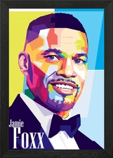 Jamie Foxx in pop art Framed Wall Art Poster Canvas Print Picture