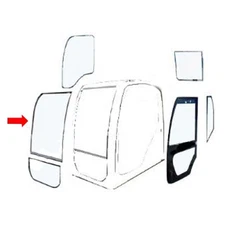YT02C01156P1 Front Upper Windshield Glass For Kobelco Excavator SK70SR SK235SR