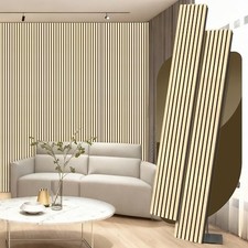 2 Pack Wood Panels for Wall, 106.3"  11" Wood Slat Acoustic 106.3 11 2pcs  Oak