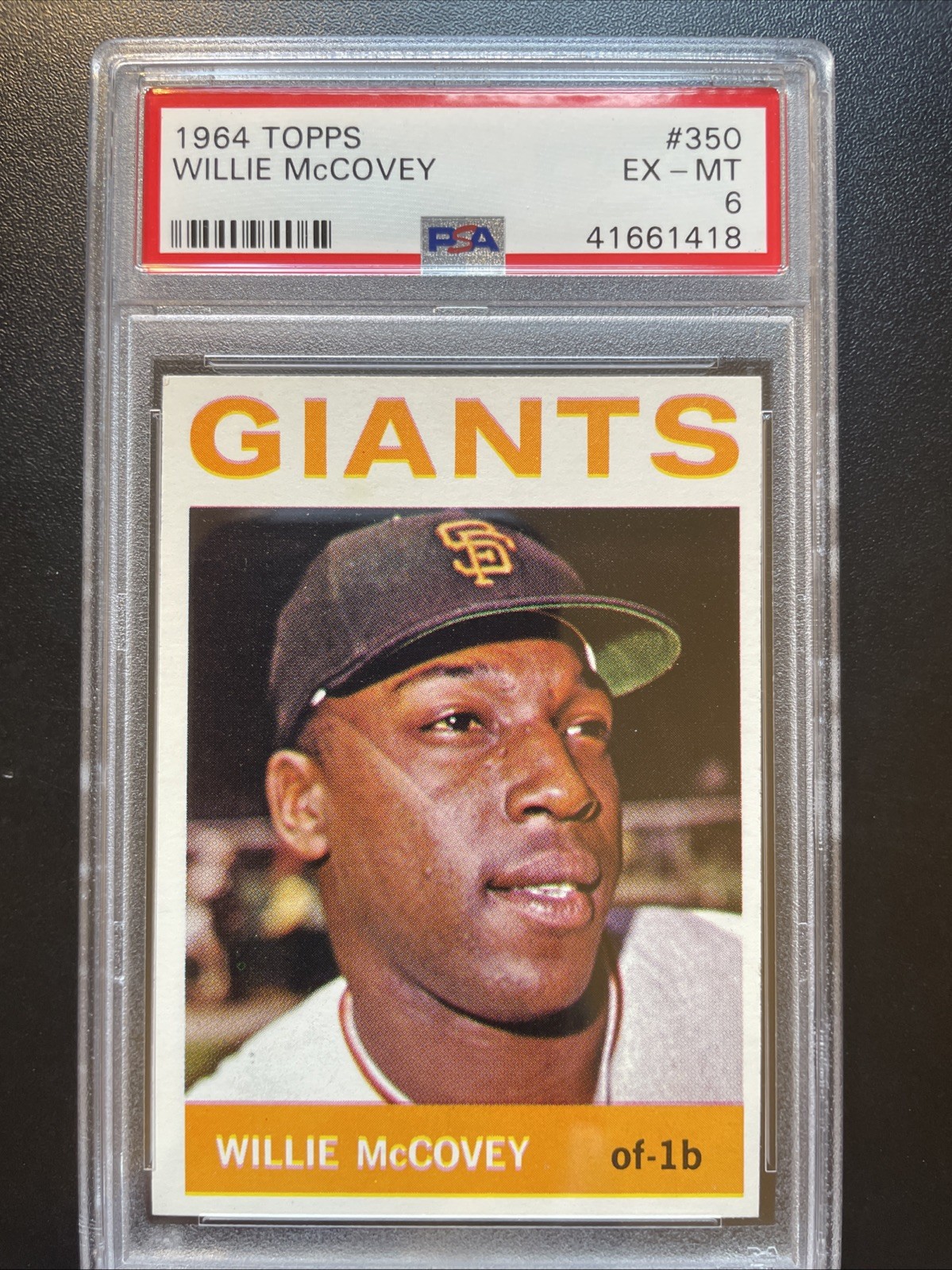 1964 #350 Topps WILLIE MCCOVEY PSA 6