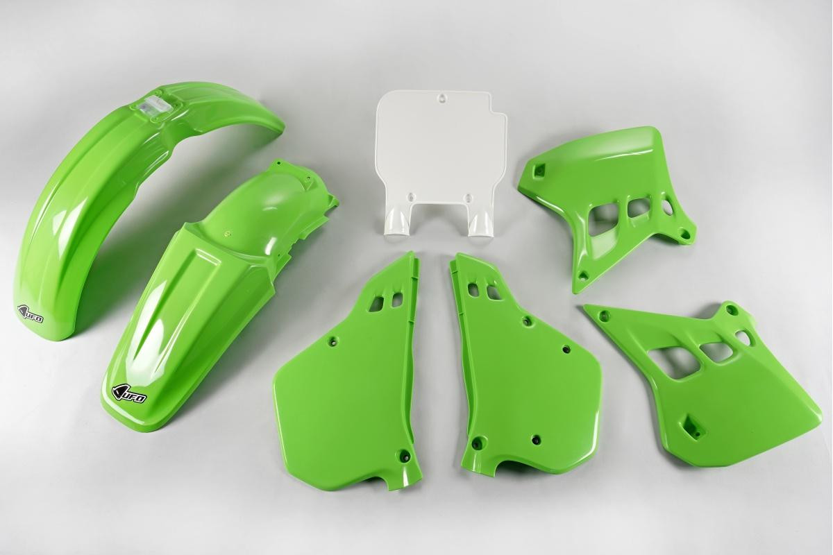 Plastic Kit Fits Kawasaki KX 125 90-91 Green-W