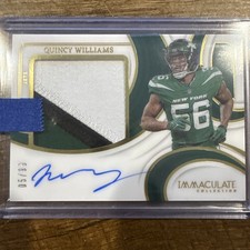 2024 Panini Immaculate Collection Quincy Williams Patch Auto /99 Jets