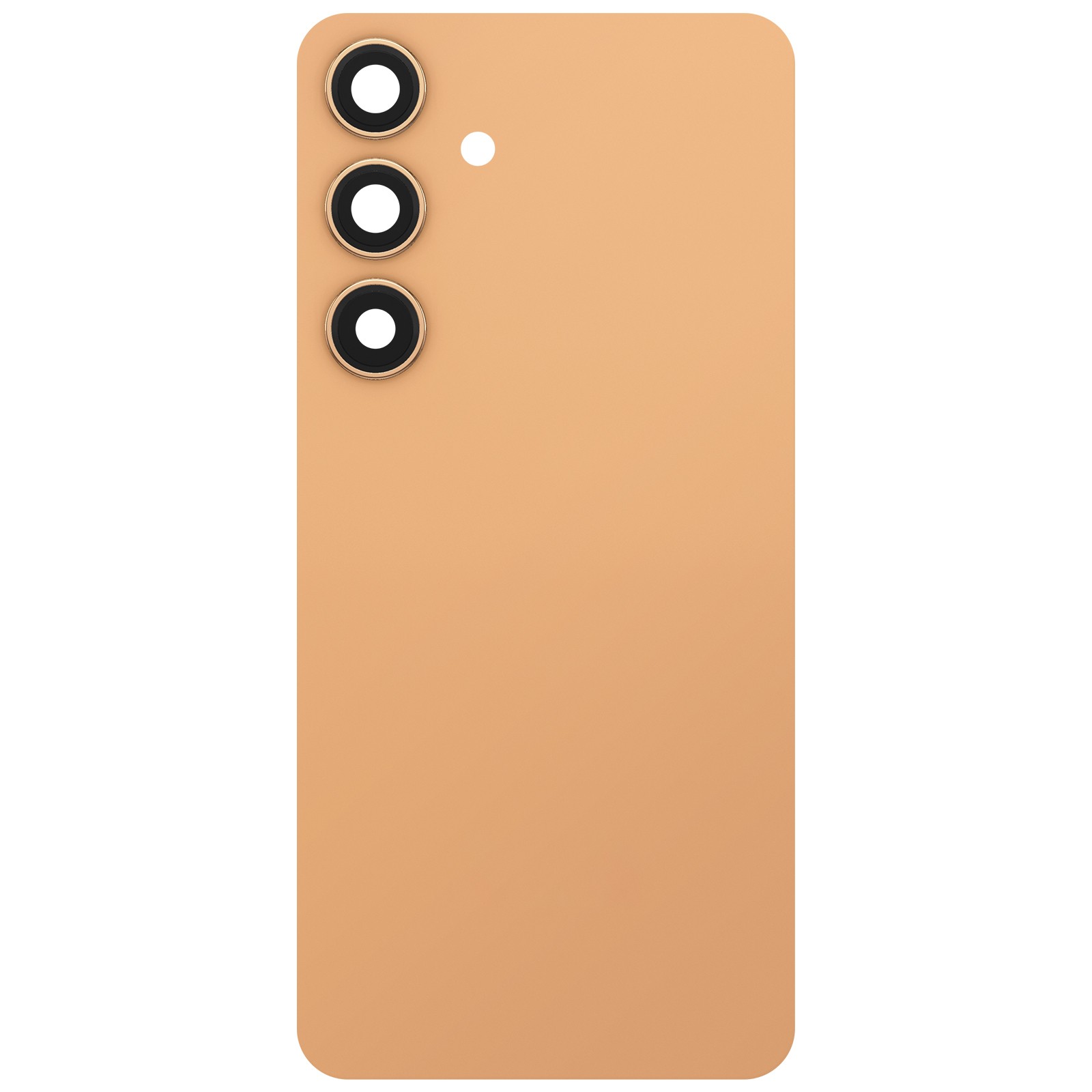 Vitre arrière de rechange haut de gamme Clappio Galaxy S24 orange avec joint autocollant