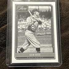 Sam Rice 2022 Panini Three and Two Full  Count 77/99 #23 Washington Senators NM+