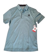 NWT Reebok Men's Polo Size S Short Sleeve Moisture Management Black