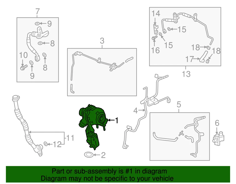 Turbocompresor GM genuino 55510775 Foto 4 de 4
