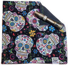 50 WAYS POCKET POCKET HANK Everyday Carry EDC Handkerchief Black Sugar Skulls