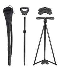 Folding Cane with Seat, 2-n-1 Lightweight Cane Stool 37.5" Tall (Cane), 24" Seat