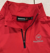 NEW Rossignol Men’s BASELAYER 1/4 Zip Pullover RED size LARGE 