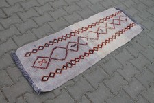 Muted Purple Vintage Kilim - 1x4 ft | Handmade Boho Turkish Rug For Area