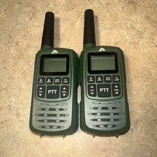 Ozark Trail Two Way Walkie Talkie, IPX4, 22 Channel, Green, 2 Pack