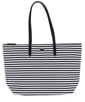 Lacoste L.12.12 Concept Shopping Bag L Schultertasche Stripes Marine Farine Neu