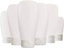 6pcs 150ml/5oz Clear Plastic Cosmetic Pressable Tubes Empty Squeeze Bottles with