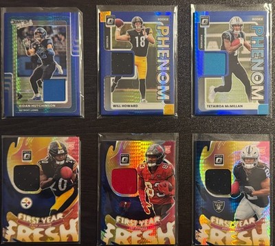 2025 Optic Football Inserts Rookie Phenom-Threads-Fresh Start Save 20% on 4+