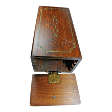 Holson Co. Wooden Photo Box Hinged 12x6x4.5" Rustic Studio Western Unique Decor