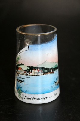 kleine Andenken Glas Bad Hammer am See um 1900 Böhmen, Liberec