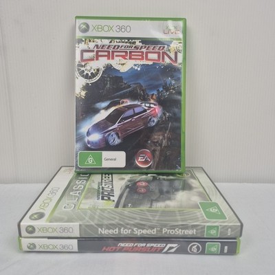 Need For Speed Xbox 360 ×3 Game Bundle Carbon Pro Street Hot Pursuit + Manuals