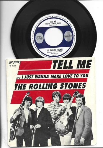 GARAGE  45 w/ PIC SLEEVE - ROLLING STONES - TELL ME - HEAR - 1964 LONDON