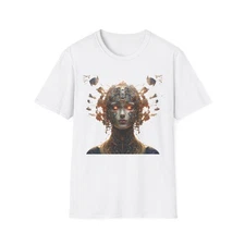 Cybernetic Goddess portrait T-Shirt | futuristic sci-fi art