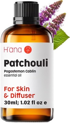 H'ana Patchouli Essential Oil  1.02 Fl Oz  for Hair, Skin, Diffuser, Aromathe...