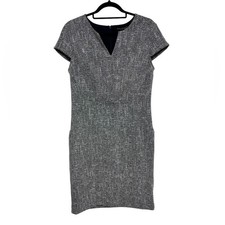 NEW Banana Republic Factory Gray Tweed Sheath Career Work Dress - Size 6