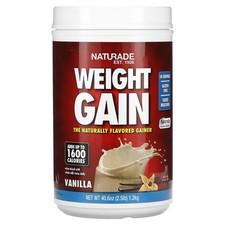 Naturade Weight Gain Vanilla 40 6 oz 2 5 lb Gluten-Free, No Artificial Colors, 8.39 per gallon