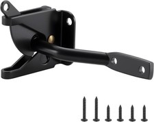 Self-Locking Gate Latch Heavy Duty Wood Fence Outdoor Hardware